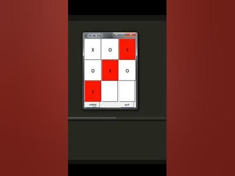 tic tac toe using tkinter in python | BLACK BOARD - YouTube
