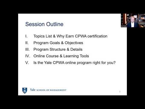 Intro to Yale's Online CPWA Course (October 2021)