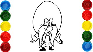 How To Draw Yosemite Sam | Coloring And Drawing Page For Kids | Kid Praise