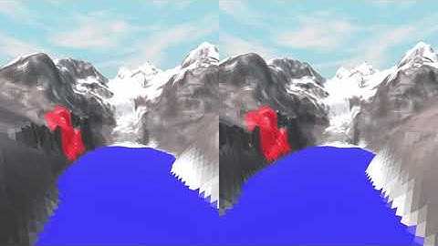 2022 Laguna Upiscocha GLOF | Stereo 3D animation of r.avaflow simulation