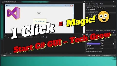 C# Button Click Event | GUI App in Windows Forms (Urdu/Hindi) | Tech Grow Beginners Course