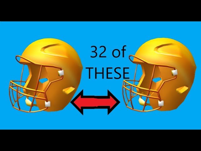 Old Bad How I Got All 32 Of The Golden Football Helmets Roblox Youtube - golden football helmet roblox promo code