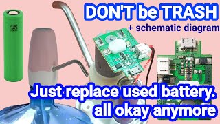 How to Replace / Change 3.7 Volt DC LiIon Battery lithium Into Water Bottle Dispenser Pump 5 Gallon