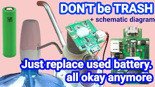 How to Replace / Change 3.7 Volt DC Li-Ion Battery lithium Into Water Bottle Dispenser Pump 5 Gallon