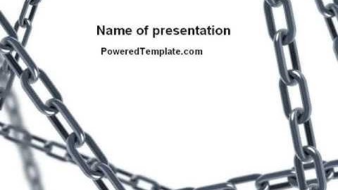 Steel Chains Crossing PowerPoint Template by PoweredTemplate.com