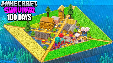 I Survived 100 Days in an OCEAN in Minecraft Survival [FULL MOVIE]