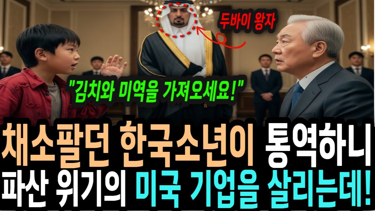 제가 통역 할게요 채소팔던 한국소년은 억만장자 미국 재벌 회장에게 외치고, 두바이 왕자를 구하며 파산 일보직전 미국 회사를 구하는데