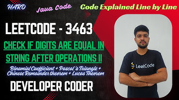 Check If Digits Are Equal in String After Operations II | LeetCode 3463 | Java Code| Developer Coder