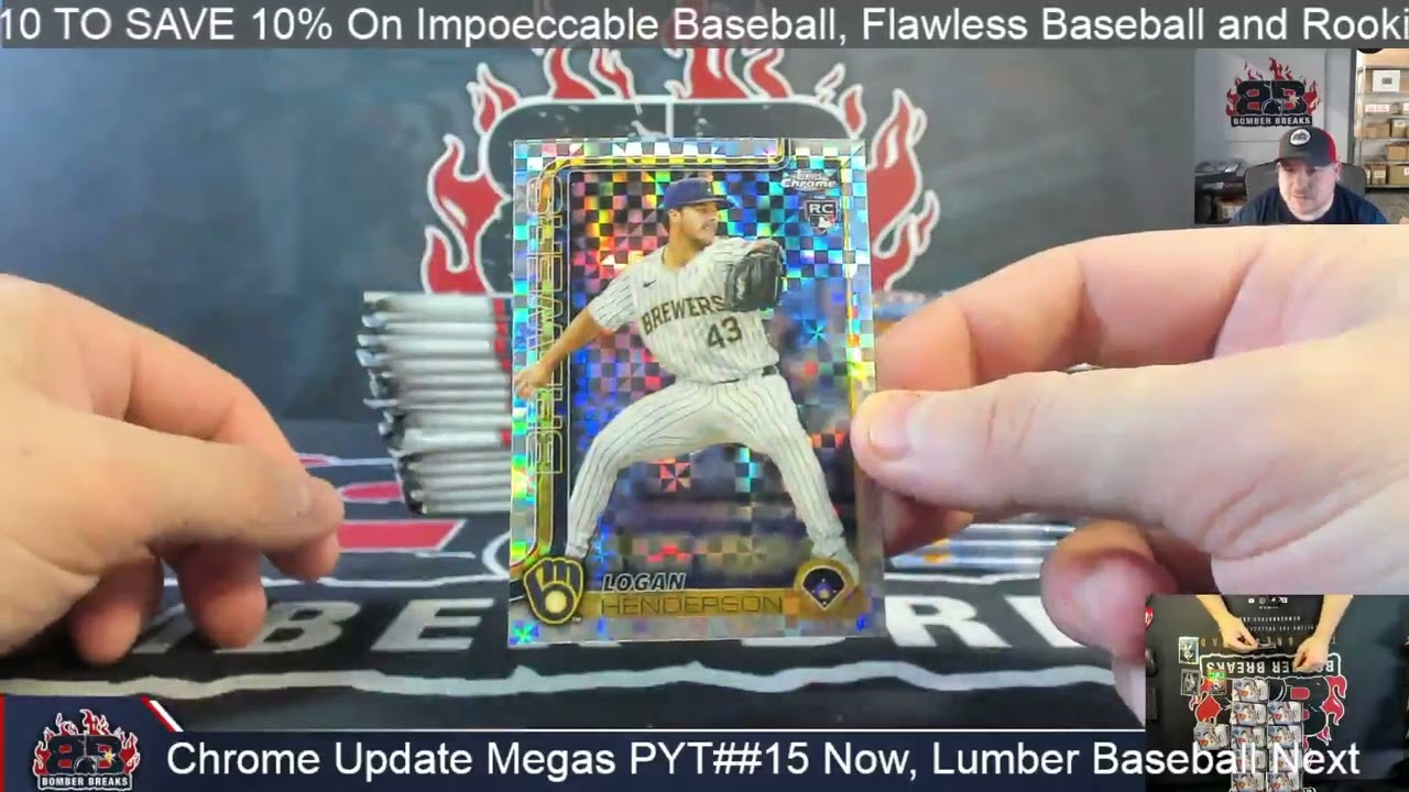 Бейсбольная серия Topps Chrome Update 2025. Выберите свою команду. #15. Мегабокс. Распаковка 1 12...