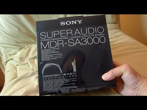 "First Look" Sony MDR-SA3000 headphones unboxing
