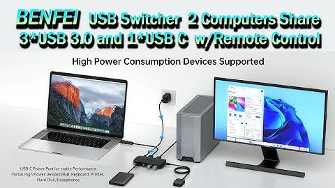 BENFEI USB Switcher  Share 3 USB and 1 USB-C ports with 2 Computers
