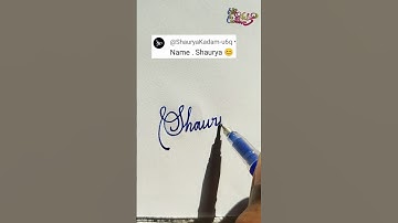 stylish name | Shaurya | sk cursive art | how to make a stylish name | stylish signature