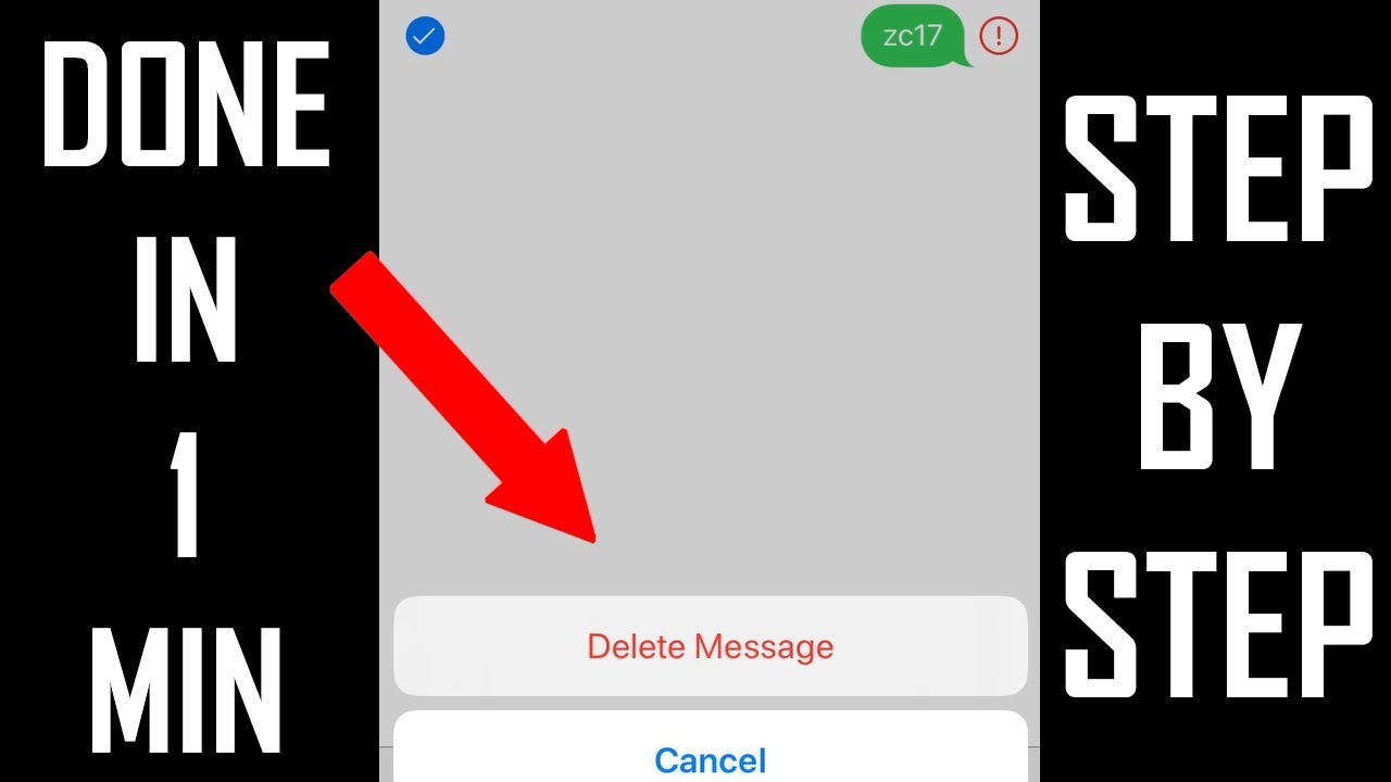 How To Delete A Text Message On IPhone Messages 2020 YouTube
