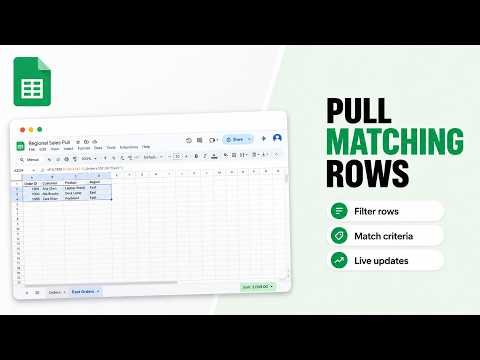 How to Pull Data from Another Worksheet by Criteria in Google Sheets