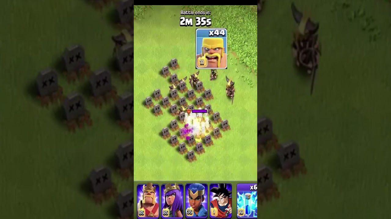 Max valkiery Level Vs 100 Max barbarian -can she make it? clash of clans 