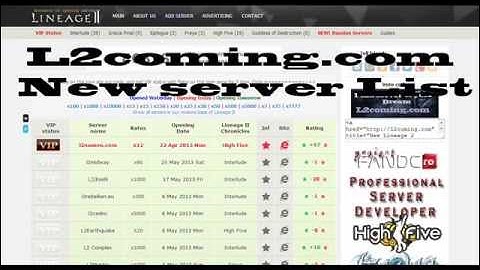 Lineage 2 Server List , L2 top , Lineage 2 top , Advertising Lineage 2