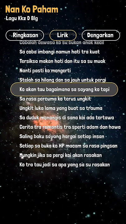 Lirik Lagu Nan Ko Paham Viral Terbaru #liriklaguindo #velocity #fypシ゚viral