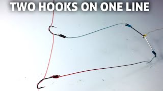 TWO FISHING HOOKS ON ONE LINE | HOW TO TIE FISHING HOOK🎣