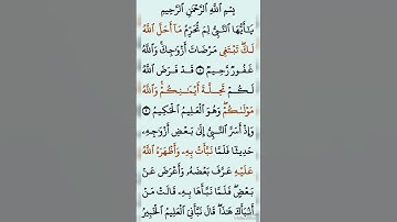 سورة التحريم 1-3 ياسر الدوسري#القرآن_الكريم