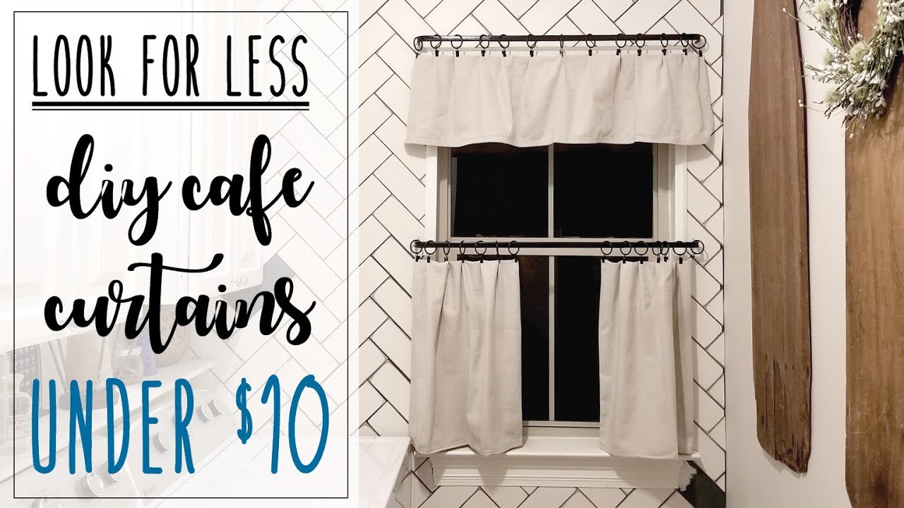 look for less diy cafe curtains under 10 no sew easy