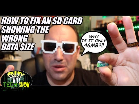 How to fix an SD card showing the wrong data size