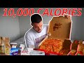 Eating 10,000 calories in 24 hours challenge * FIRST PERSON TO COMPLETE IT *