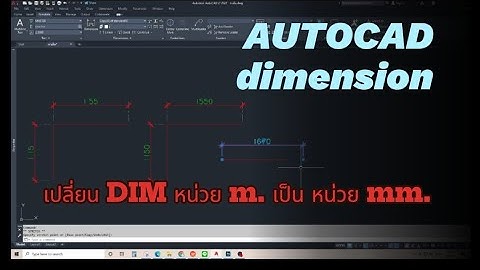 #autocad เปลี่ยน DIM จากหน่วย m. เป็นหน่วย mm.
