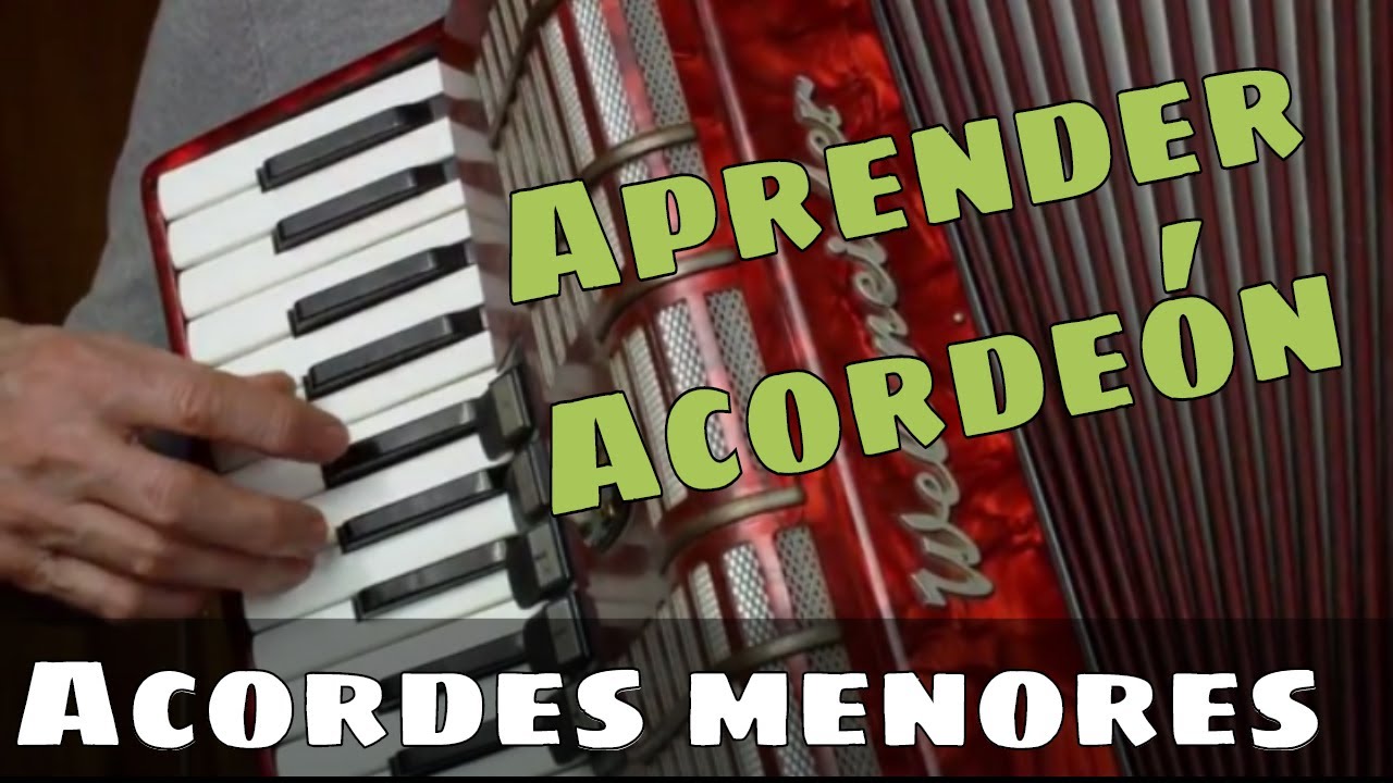 Aprender Acordeón CLASE 45: Acordes menores en el teclado del canto: acompañar dos y tres tiempos