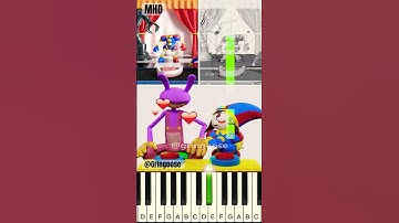 Jax and Pomni Reacts - The Amazing Digital Circus @gringoose - Piano Tutorial