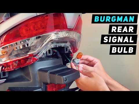 Suzuki Burgman 400 – Rear Turn Signal Bulb Replacement – 2017-Current | Mitch's Scooter Stuff