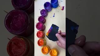 Sunset gradient paint mixing #artandcraft #painting #paintmixing #satisfying #art #sunset #colors