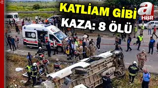 Gaziantep'te katliam gibi kaza! Beton mikseri yolcu minibüsünü biçti ölü ve yaralılar var | A Haber