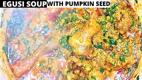 5 INGREDIENTS EGUSI SOUP WITH PUMPKIN SEED | LOCK DOWN RECIPE