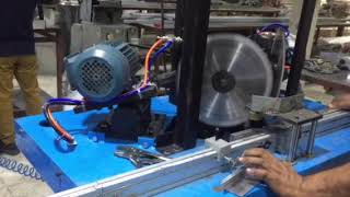 Double Blade Cutting Machine for Aluminium Air Grille Diffuser 45 degree angle Cutter
