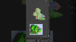 Pine Trees &amp; Round Tree in Blender  | Floating Island Part 4 #blender3d #shorts #viral #project