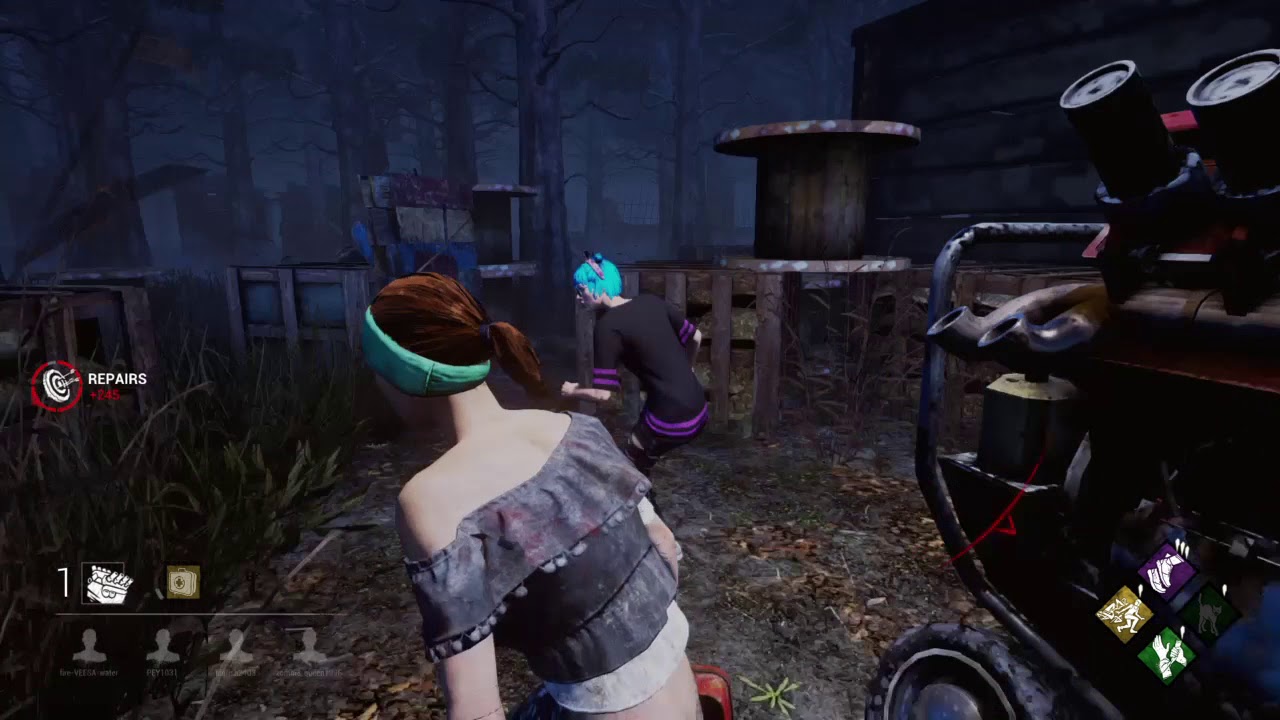 Dead by Daylight : Meg Fortune Teller vs Trapper - YouTube