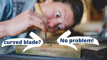 How to Sharpen a Hook Knife or Spoon Carving Knife // Woodworking