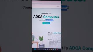 ADCA Computer Course with Free Certificate #viral #computer #adcacourse #pc