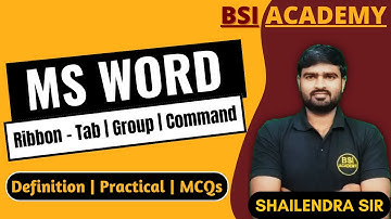 MS Word Ribbon - Tab, Group & Command | MS Word All Commands | MS Word Command Groups | Word Ribbon