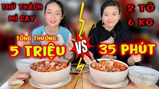 Bé Ngân Cùng Yến Hugo Thử Thách Ăn Hết 2 Tô Mì Cay 6Kg Trong 35 Phút Tổng Nhận Thưởng 5000000Đ