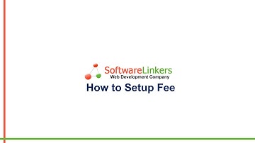 How to setup fee in the SoftwareLinkers School Management software