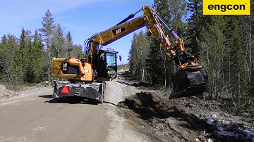 Cat M316F with engcon Tiltrotator