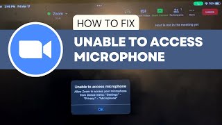 How to Connect iPad Microphone to Zoom Meetings | Fix Unable to Access Microphone Error Message