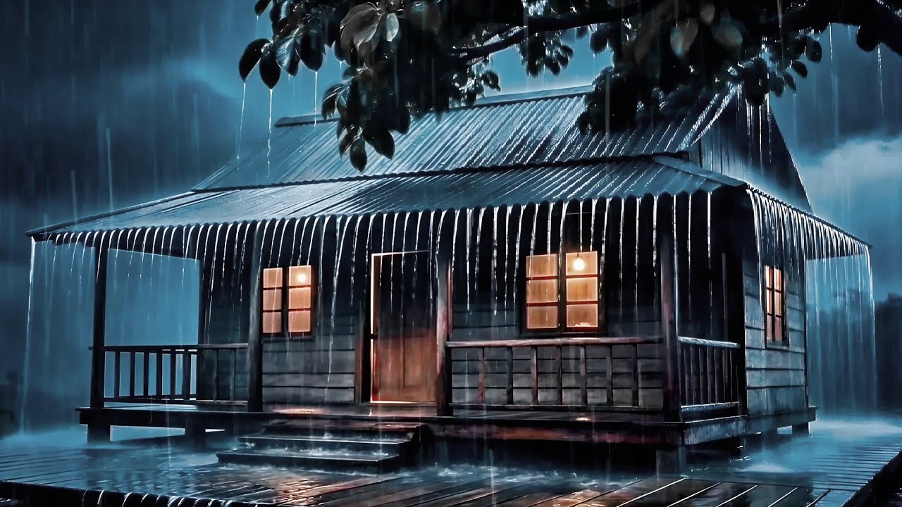 Goodbye Insomnia - Sleep Deeply With Soothing Heavy Rain and Thunder l Sleep Relaxation