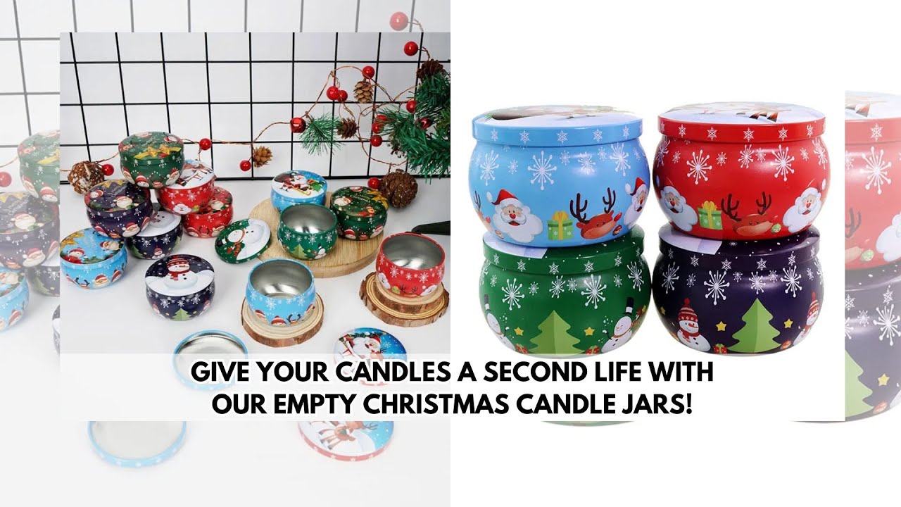 Empty Christmas Candle Jar