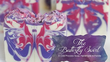 The Butterfly Swirl Cold Process Soap, Handmade in Florida