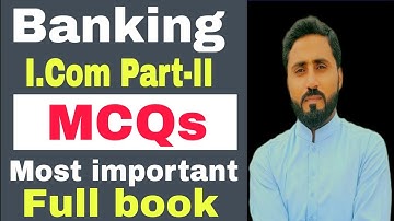MCQs Principles of Banking Icom part 2 Full Book All Punjab Boards