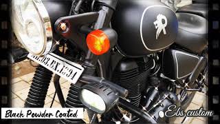 Royal Enfield Custom Motorcycle  Ebs Customs Matt Black Colour  Powder Coat, Plating ,Restoration