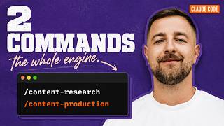 I run my entire content engine through 2 Claude Code commands