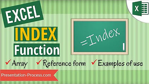 How to use Index Function in Excel (Array & Reference)